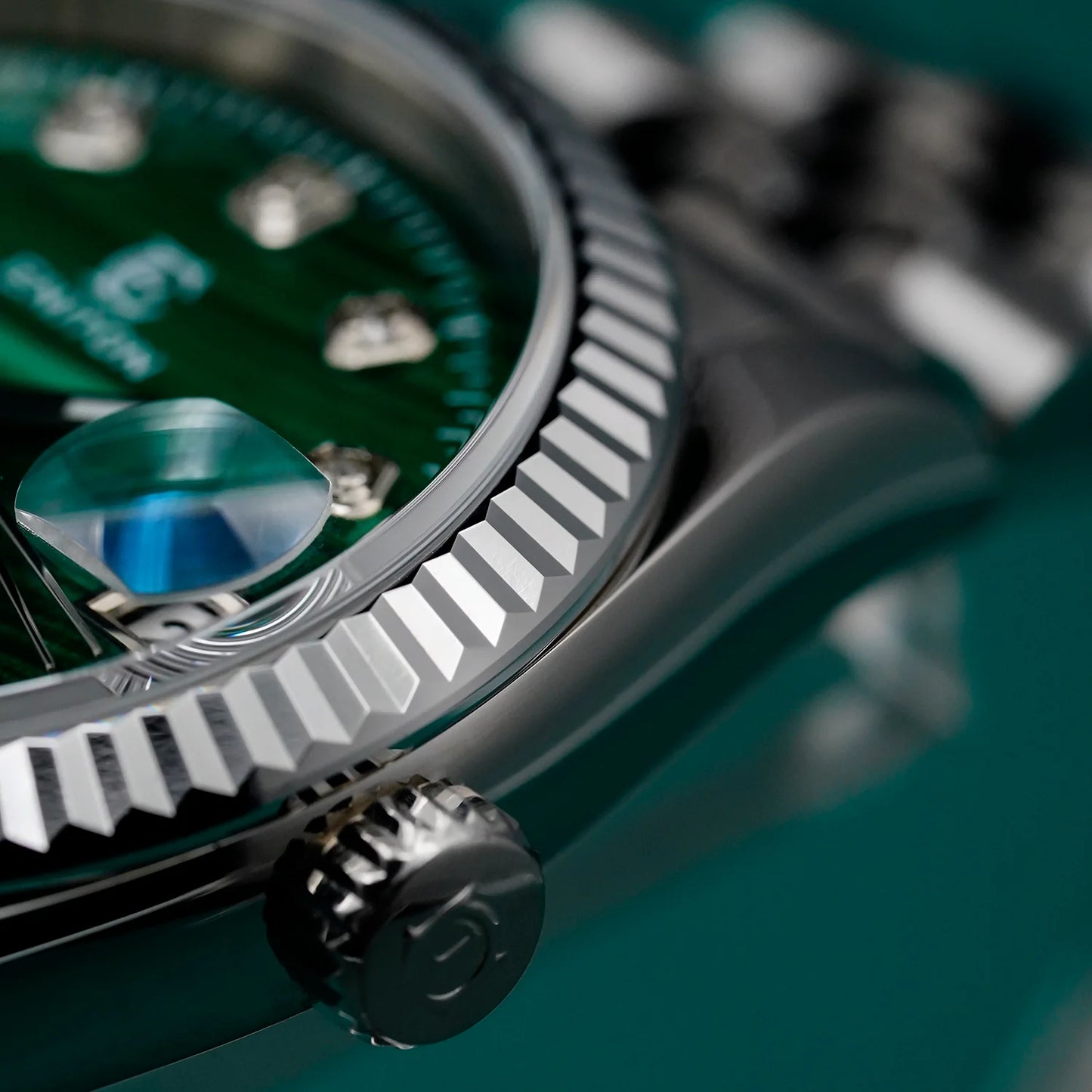 Eniton 36mm Men's Mechanical Watch with Stainless Steel Peacock Stone Tiger Eye Dial And NH35 Movement
