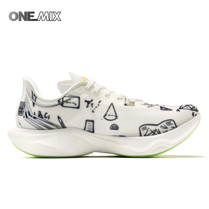 ONEMIX Neue Marathon-Laufschuhe mit Nylon-Carbonplatte, stoßdämpfende Profi-Rennschuhe mit stabiler Unterstützung, ultraleichte Rebound-Sneaker