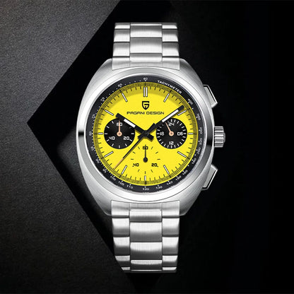 Relógio masculino de quartzo Pagani Design 2026 Fashion, marca de topo de luxo, safira, cronógrafo masculino VK63 em aço, de mergulho