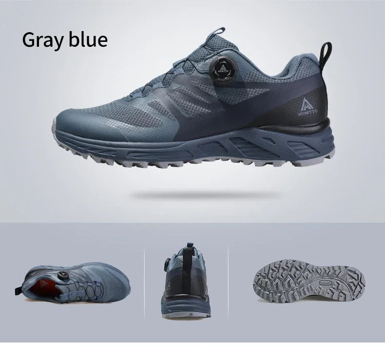 HUMTTO Men's Luxury Designer Trail Sneakers Anti-slip Sports Hiking Breathable Outdoor Trekking Boots