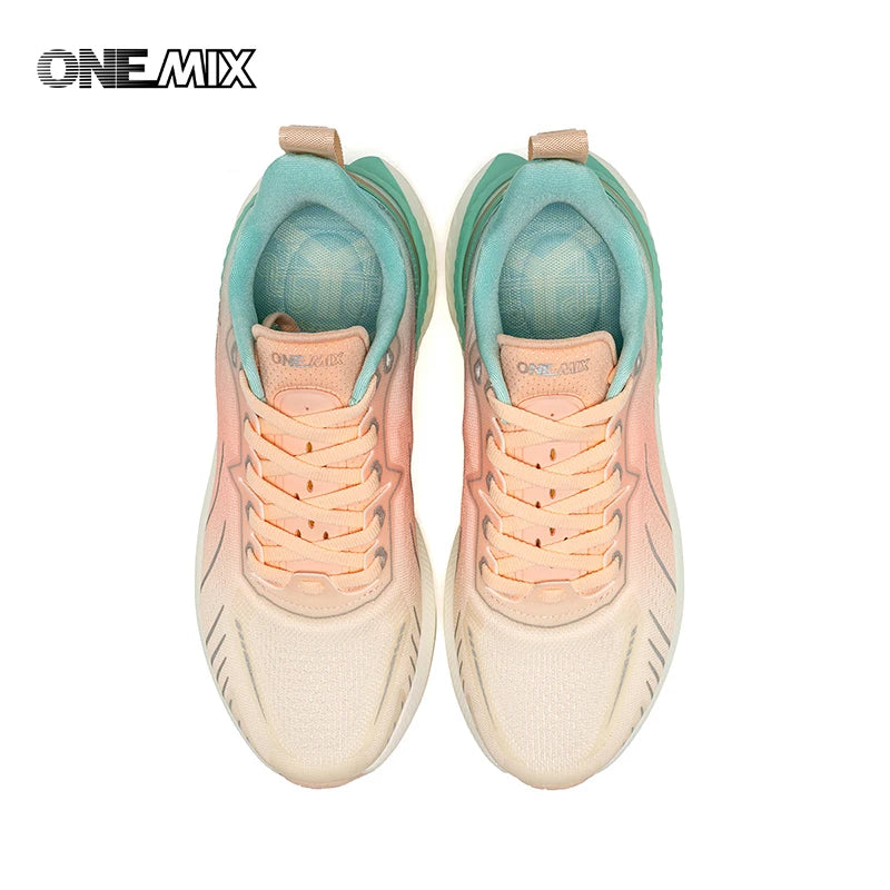 ONEMIX Women Sneakers Black Breathable Running Shoes for Woman 2024 Designer Free Shipping Pink Fashion Damping Sports Shoes