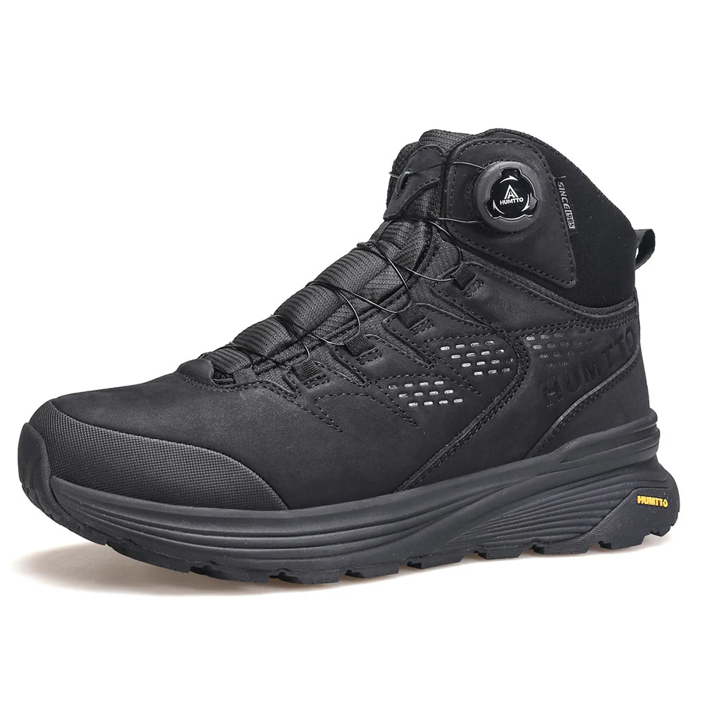 HUMTTO Leather Shoes for Men Winter Camping Outdoor Men's Sports Shoes Breathable Trekking Boots Man Non-slip Hiking Sneakers