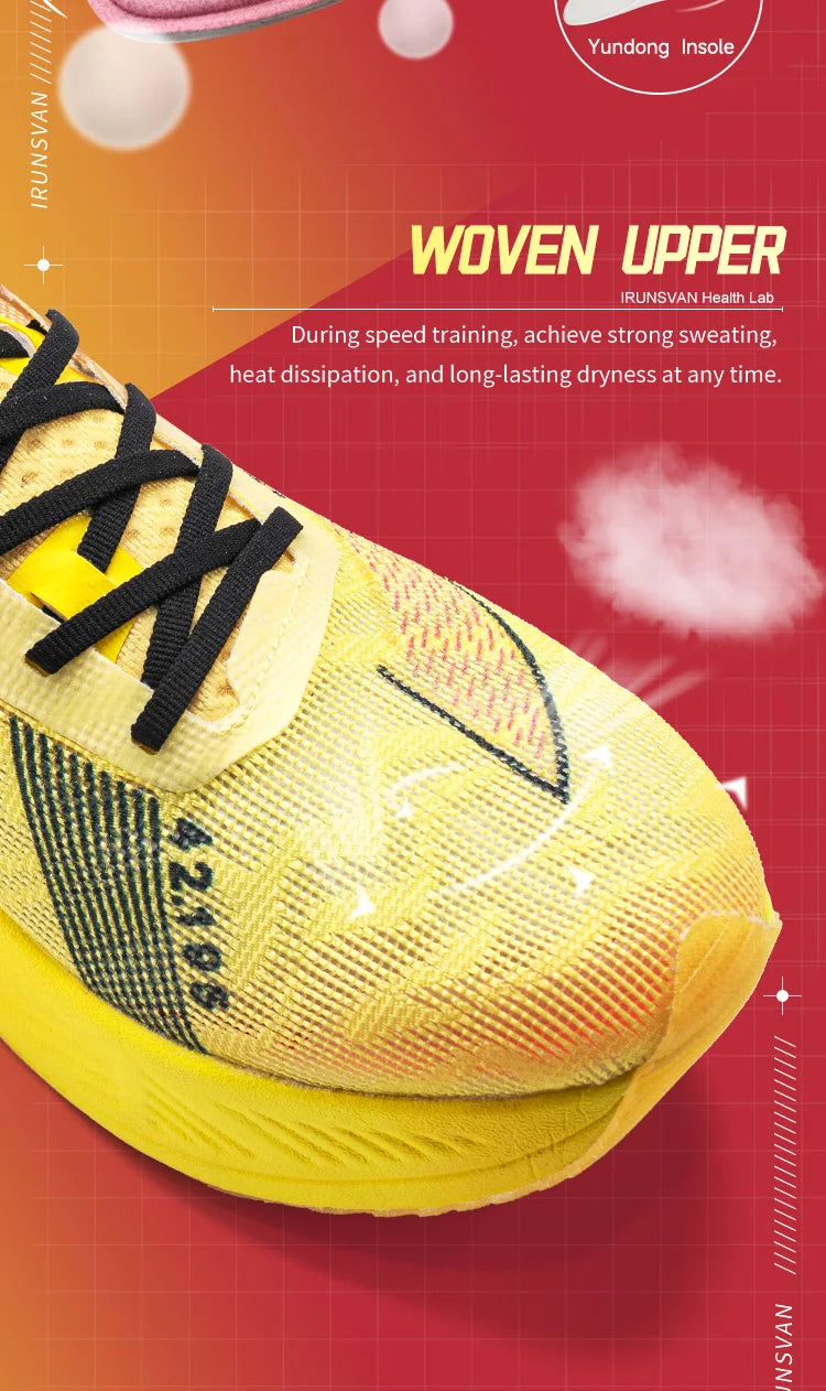 IRUNSVAN Carbon Plate Marathon Running Shoes, Professional Stable Support, Shock Absorption, Ultra-Light Rebound Sports Shoes
