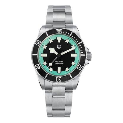 Watchdives WD1969 PRO Men Quartz Watch Sapphire Crystal Luminous Waterproof VH31Sweep Seconds Movement Stainless Steel Watches