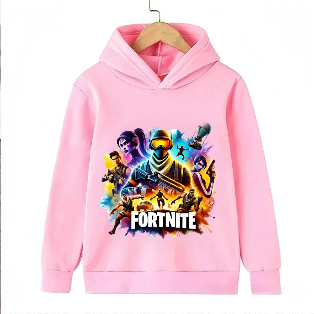 Fortnite Game Printed Children's Hoodies Cartoon Comfortable Suit Loose Long Sleeve Tops Autumn Winter Clothes