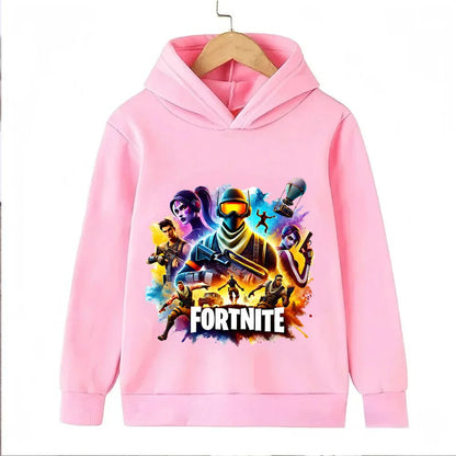 Fortnite Game Printed Children's Hoodies Cartoon Comfortable Suit Loose Long Sleeve Tops Autumn Winter Clothes