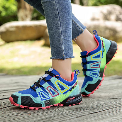 Scarpe da trekking da donna per attività outdoor, scarpe sportive da escursionismo, scarpe tattiche da caccia antiscivolo, scarpe da arrampicata traspiranti con lacci, ciclismo