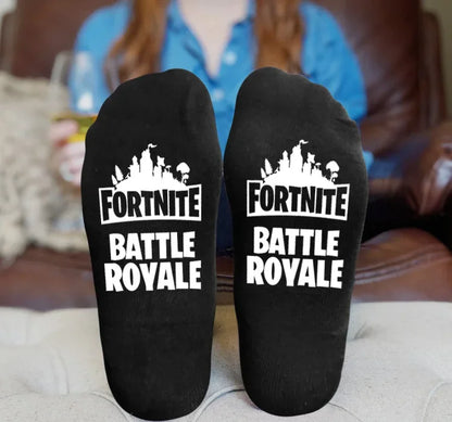 FORTNITE Sports Socks Summer Black White Breathable Low Cut Socks No Show Cotton Soft Athletic Casual Short Socks