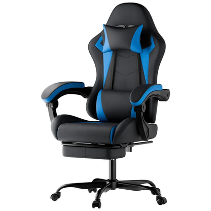 Ergonomic Gaming Chair with Lumbar Support & Headrest, Adjustable Office Desk Chair, 360° Swivel Computer Chair with Breathable Fabric