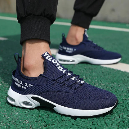 Sommer herresko i mesh, afslappede sportssko, forår/sommer-sko, tennis, letvægts-vandresko, sorte sneakers, populært produkt