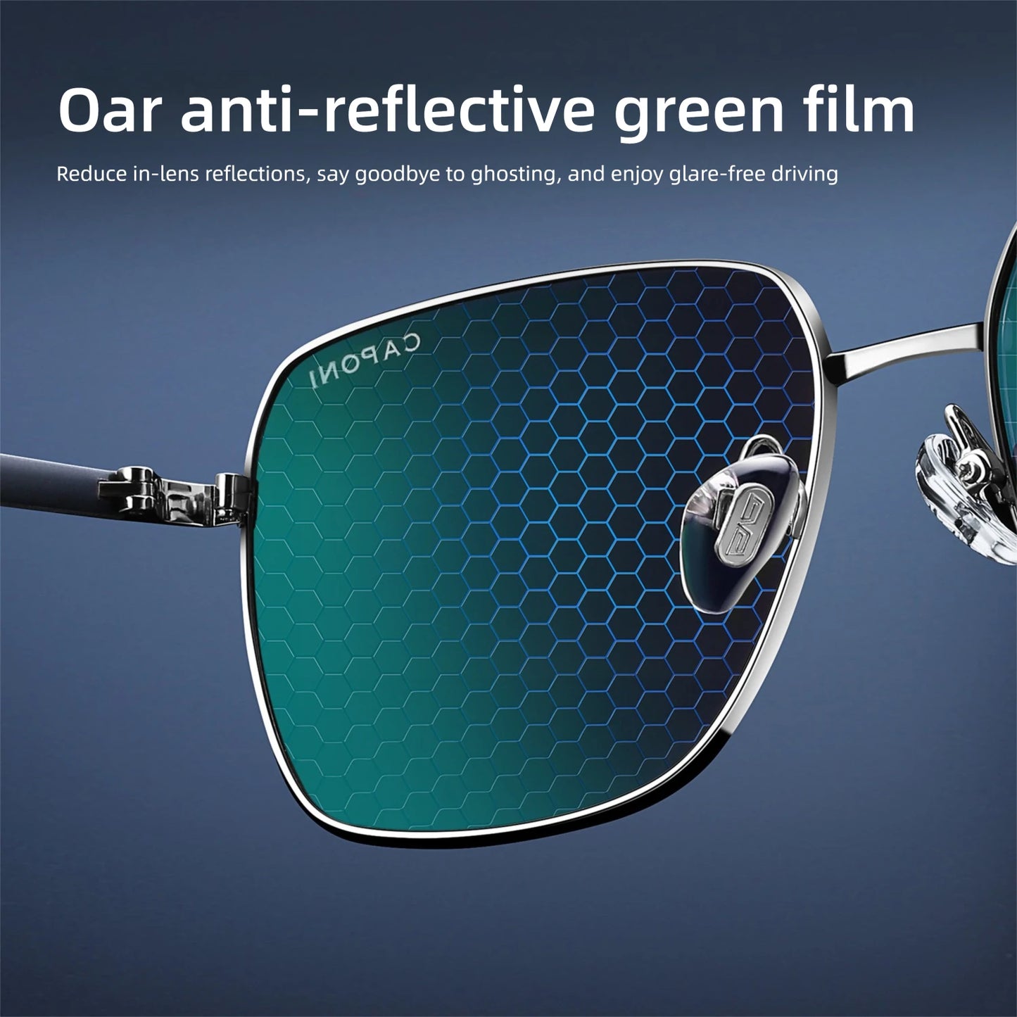 CAPONI Polarized Sun Glasses For Men Light Carbon Fiber Photochromic Black Shades Driving UV420 Oil-proof Lenses Eyewear BS34713