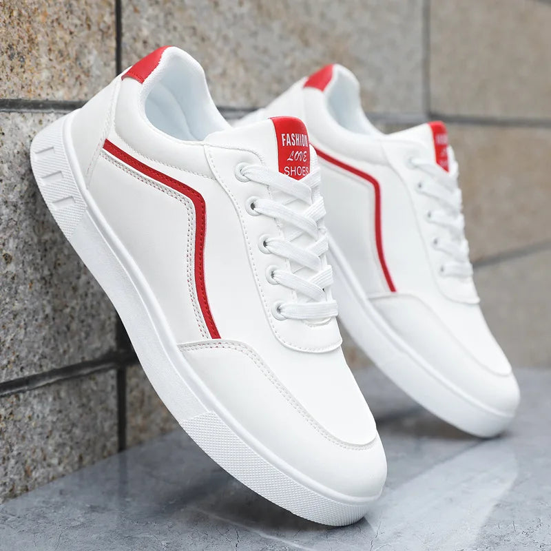 Men's Casual Skateboarding Shoes White Outdoor Leisure Sneakers Breathable Walking Shoes Flat Shoes Chaussure Homme 39-48