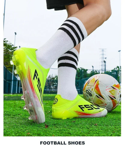 New Men's Football Boots Non-Slip Boys Outdoor Hot-Selling Soccer Shoes Grass Match Sneakers High-Quality Cleats High-Top Lightweight