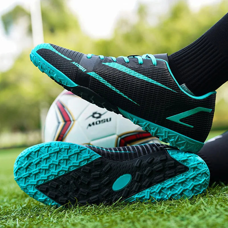 New Outdoor Men Soccer Shoes Adult Cleats Long Spikes Football Boots Training Sport Footwear Sneakers Non Slip Training Unisex