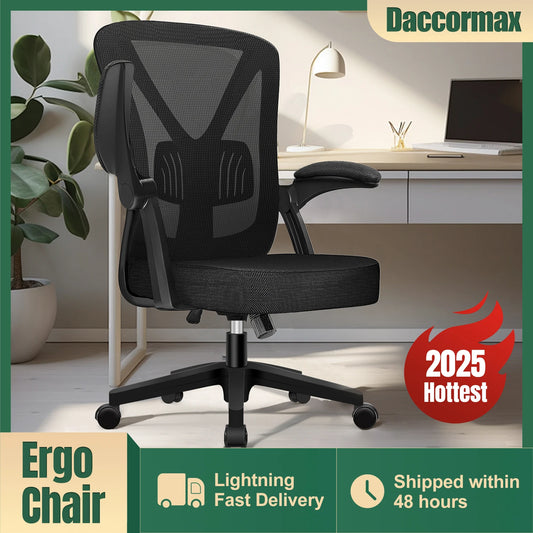 Daccormax Ergonomic Office Chair with Adjustable Lumbar Support, Heavy-Duty Rolling Swivel Desk Chair, Multi-Tilt Reclining Computer Chair