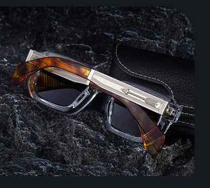 Polarized Square Punk Sunglasses Men 2026 Luxury Brand Classic Rectangle Sunglass UV400 Driving Eyewear Fashion Outdoor Shades