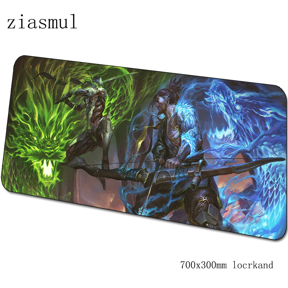 Overwatch pelės kilimėlis, animacinio stiliaus kompiuterio kilimėlis 700x300x3mm, didelis žaidimų pelės kilimėlis, Indie Pop klaviatūros kilimėlis PC žaidėjų stalui