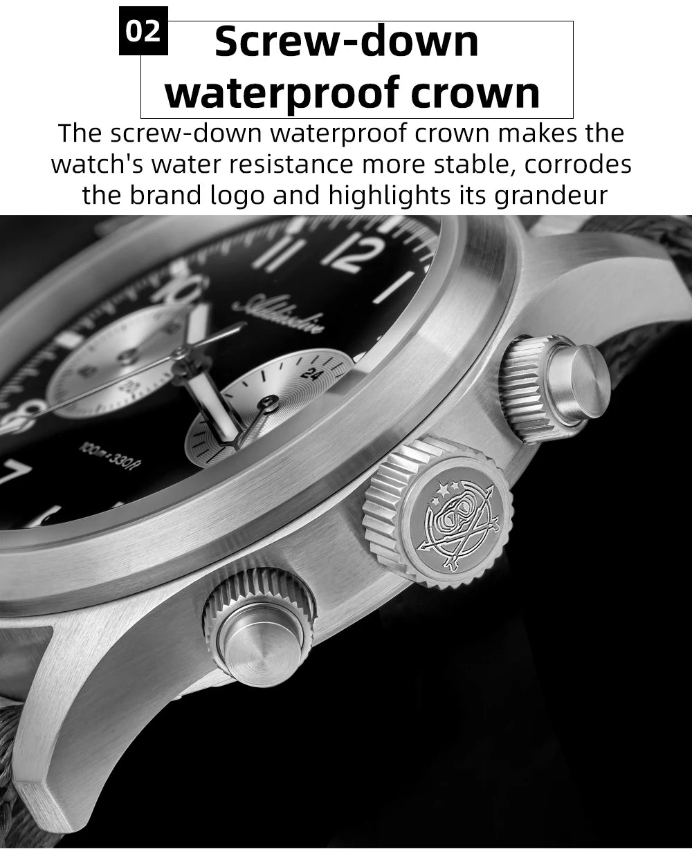 Orologio da uomo ADDIESDIVE 2025 New Panda Eye, retrò di lusso, quarzo VK64, cronografo sportivo, impermeabile 100M, luminoso