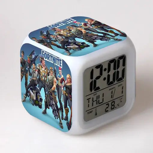 Fortnite Alarm Clock Cute Fashion Cartoon Personalized Creative Kawaii Minimalist LED Alarm Clock Gift for Friends' Birthday