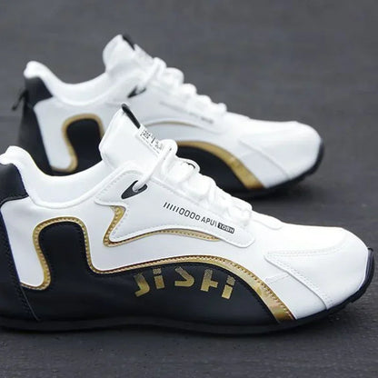 Sneakers da uomo in pelle PU impermeabili, scarpe sportive casual, scarpe da tennis leggere, traspiranti, piatte e antiscivolo, Zapatillas Hombre