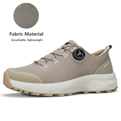 HUMTTO Leather Shoes for Men Winter Camping Outdoor Men's Sports Shoes Breathable Trekking Boots Man Non-slip Hiking Sneakers