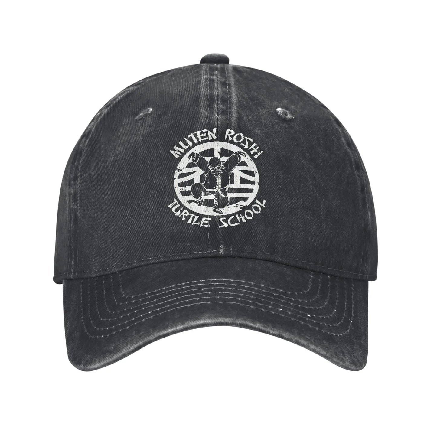 Produit gaming premium Fraquane, Dragon Ball Master Rosh TURTLE SCHOOL Unisex Baseball Cap Distressed Washed Caps Hat Fashion Outdoor Unstructured Soft Headwear