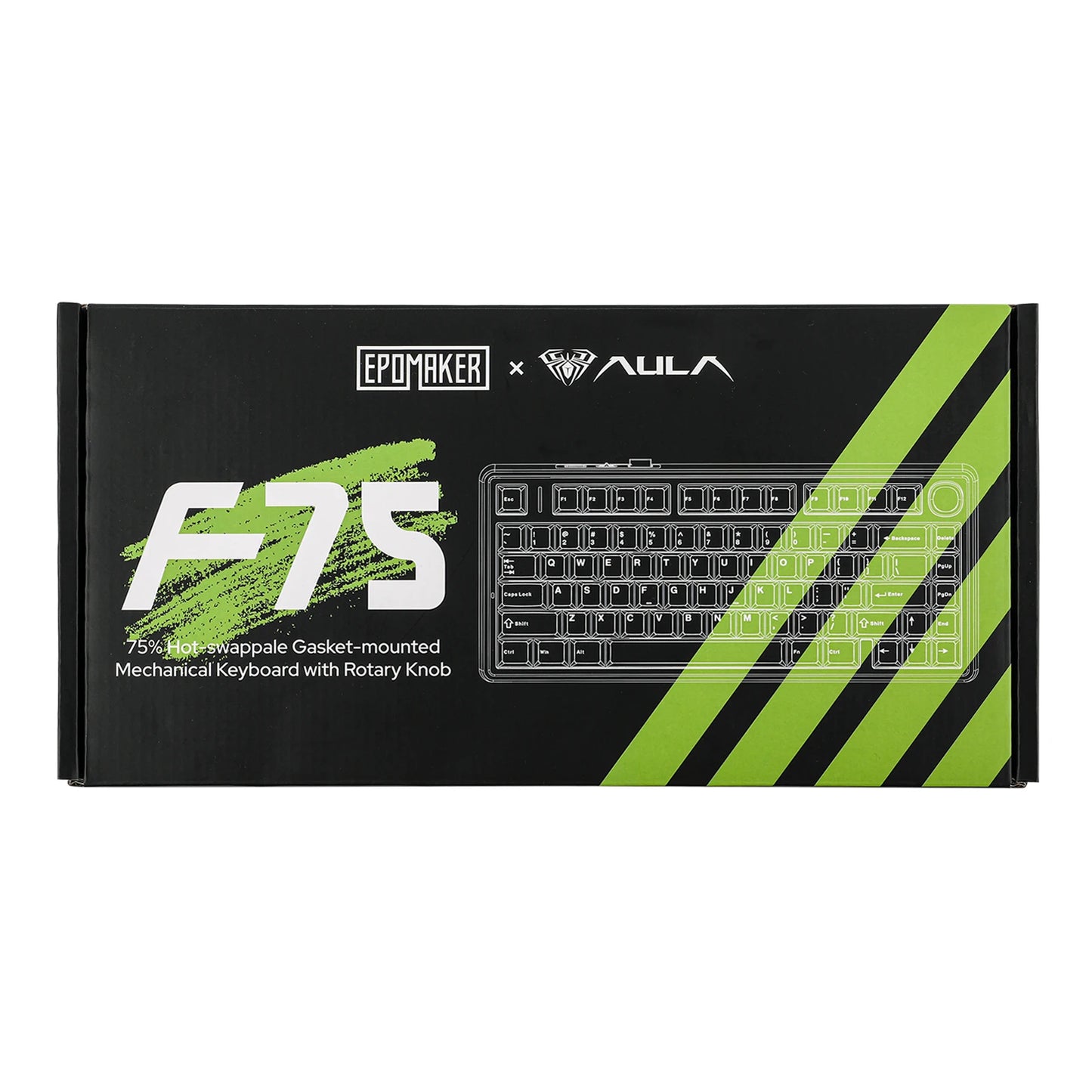 EPOMAKER x AULA F75 75% ANSI Gasket Hot-Swap Bluetooth 5.0/2.4G Wireless/Wired Mechanical Keyboard PBT Keycaps for Win/Mac