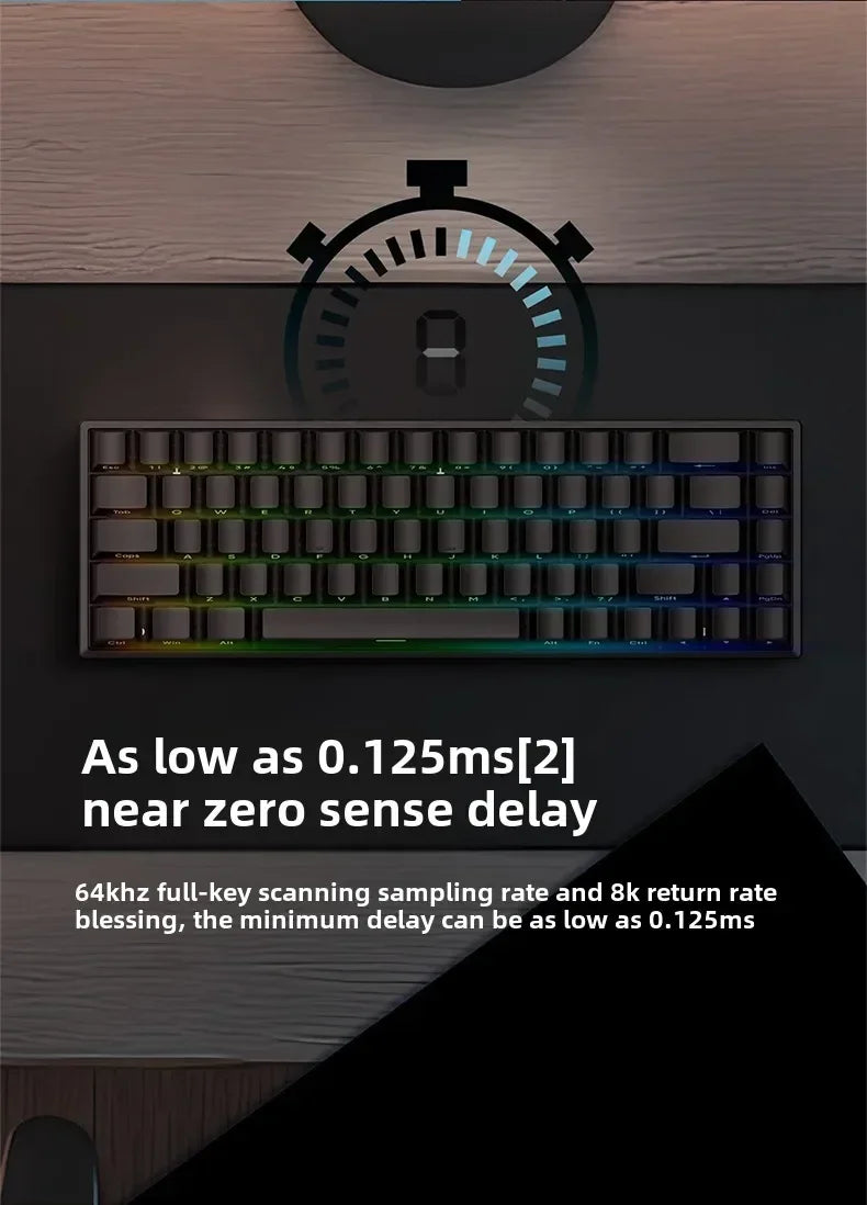 IROK Mars68 PRO Gaming Magnetic Switch E-sport Wireless Mechanical Keyboard RGB Long Battery Custom Hot Swap Gaming Accessories