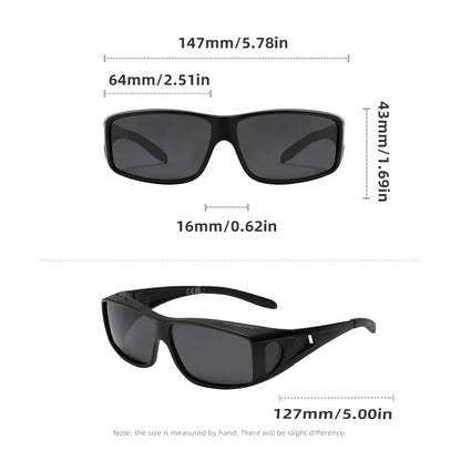 SPEEDHYUN Fit Over Wrap Sunglasses Men Women Anti Glare Night Vision UV400 Protection Driving Sport Protective Glasses Eyewear