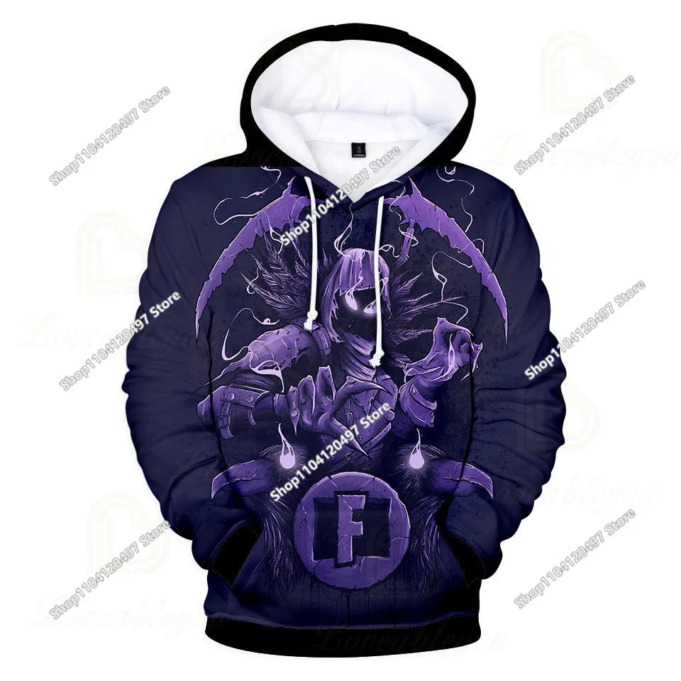 Fortnites Cosplay Sweatshirt Game 3D Printed Unisex Hoodie Casual Coat Anime Peripheral Kawaii Jacket Children Clothing Gifts