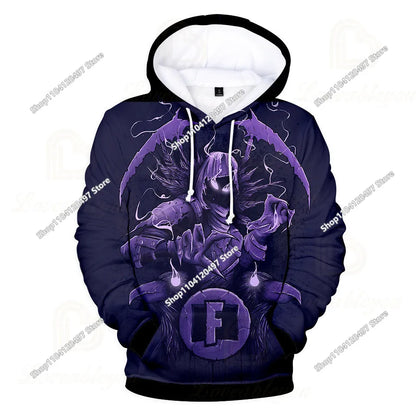 Fortnites Cosplay Sweatshirt Game 3D Printed Unisex Hoodie Casual Coat Anime Peripheral Kawaii Jacket Children Clothing Gifts