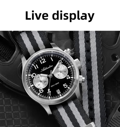 Orologio da uomo ADDIESDIVE 2025 New Panda Eye, retrò di lusso, quarzo VK64, cronografo sportivo, impermeabile 100M, luminoso