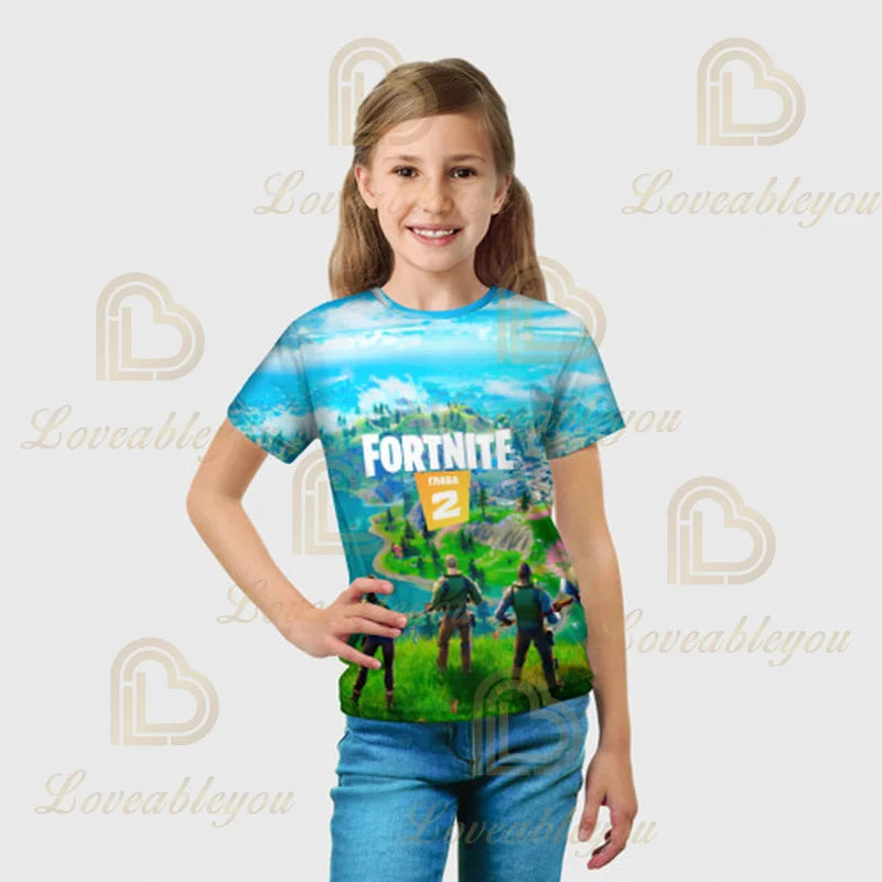 Fortnite Hoodie 3D Printed Plus Size Hooded Sweatshirt T-shirt Kids Fashion Streetwear Hoodie Casual Jacket