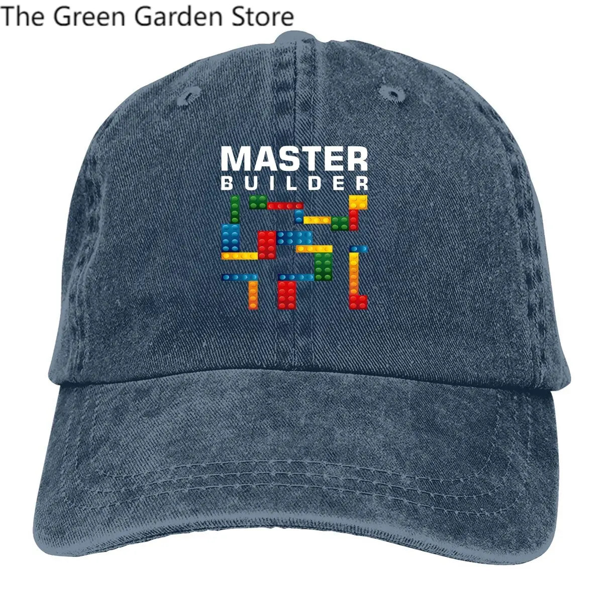Building Blocks flerfarvet kasket med skygge til mænd Cool Master Builder Building Blocks personlig visirbeskyttelseskasket