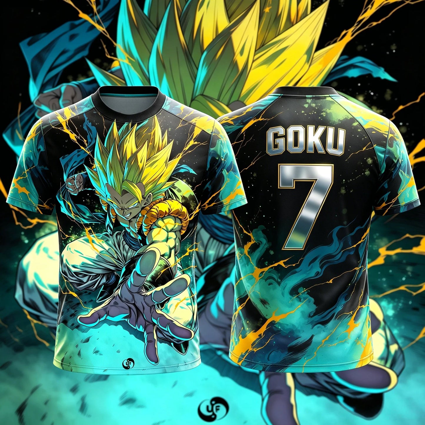 2026 New Summer Dragon Ball Gogeta 3D Print Jersey Men Breathable Quick Dry Outdoor Sports Anime Streetwear Causal Short Sleeve
