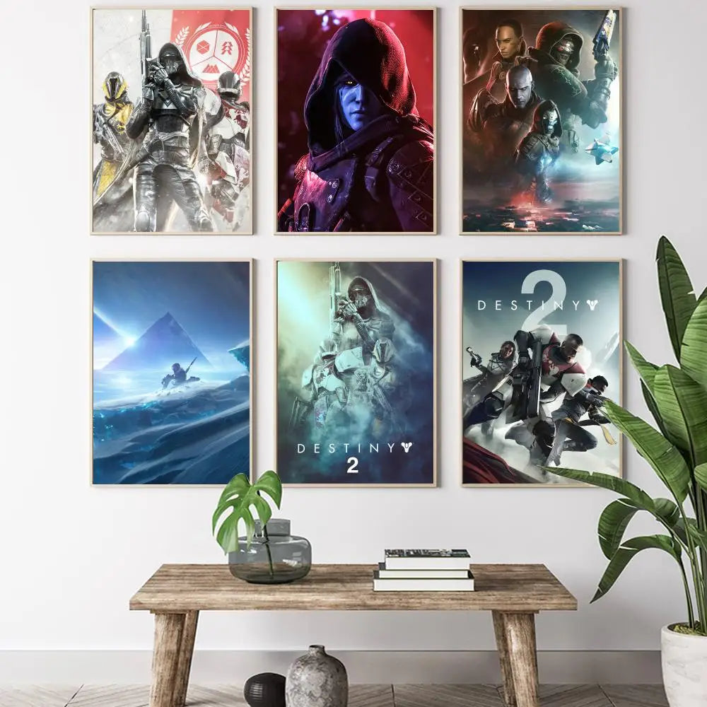 Movie Destiny 2 Painting Calligraphy Canvas Poster: Crease Free Waterproof Durable All Space Wall Decor