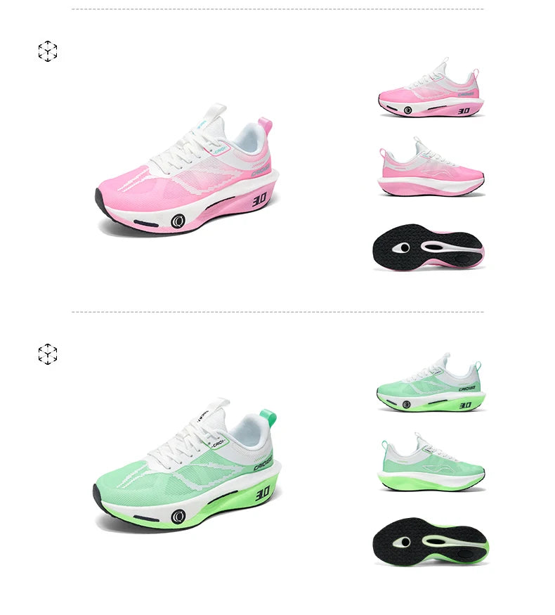 Scarpe da running con piastra in carbonio per maratona, uomo e donna, sportive, traspiranti, leggere, comode, da atletica e outdoor