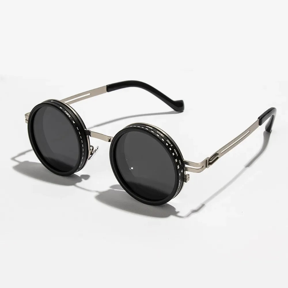 New ND2-400 Adjustable Dimming Glasses 9 Level UV400 Fishing Sunglasses With Glasse Case ND Filter Sun Glasses Driving