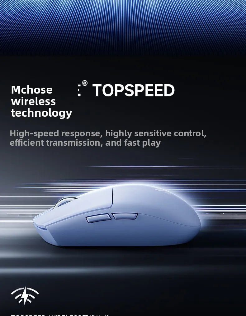 Mouse wireless MCHOSE G3 V2 PRO Bluetooth Tri Mode, ergonomic, ușor, pentru laptop, birou, gaming și accesorii pentru computer