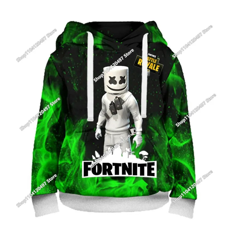 Children Clothes Birthday Cute Gifts Fortnite Child Hoodies Battle Royale Boys Girls Anime Sweatshirt Kids Winter Pullover Tops