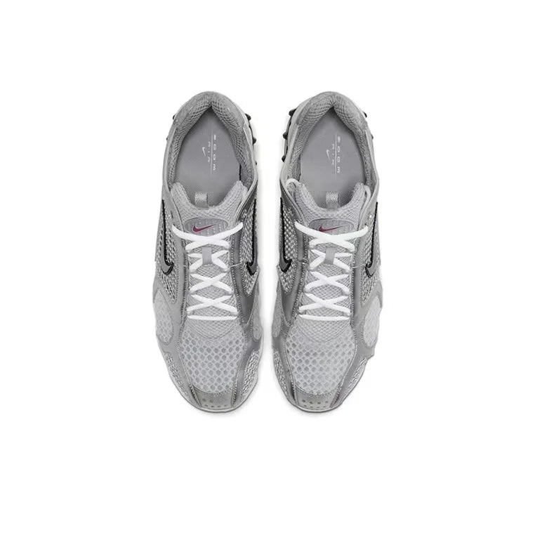 Nike Air Zoom Spiridon Cage 2 Унисекс ниски ежедневни обувки, издръжливи на износване, сиво-червени, за ежедневен стил CJ1288-600