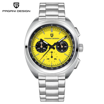 Relógio masculino de quartzo Pagani Design 2026 Fashion, marca de topo de luxo, safira, cronógrafo masculino VK63 em aço, de mergulho