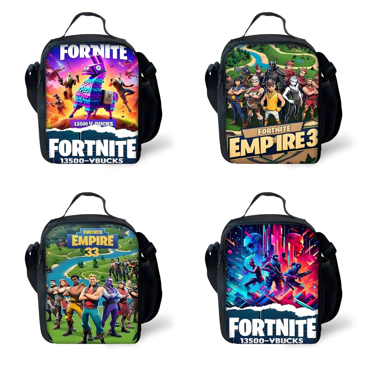 Classic Game FortniteS Child Insulated Large Capacity Bag for Boy Girl Student Outdoor Picnic Resuable Thermal Cooler Lunch Box