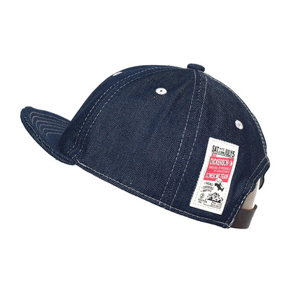 Four Seasons Fashion Short Brim Denim Baseball Cap Men Women Dad Hat Adjustable Trucker Style Low Profile Caps