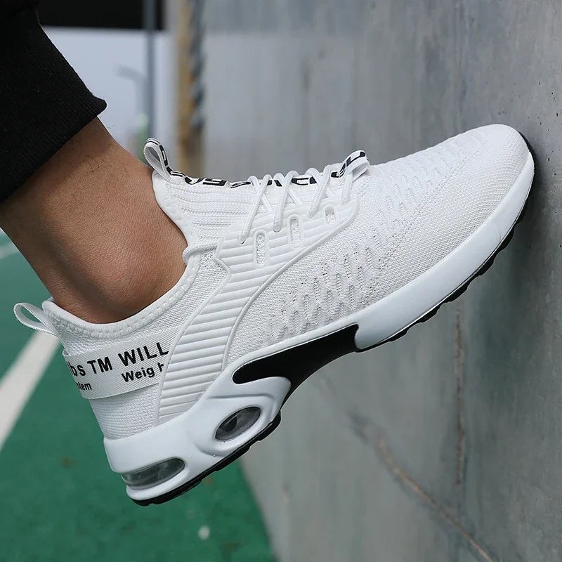 Sommer herresko i mesh, afslappede sportssko, forår/sommer-sko, tennis, letvægts-vandresko, sorte sneakers, populært produkt