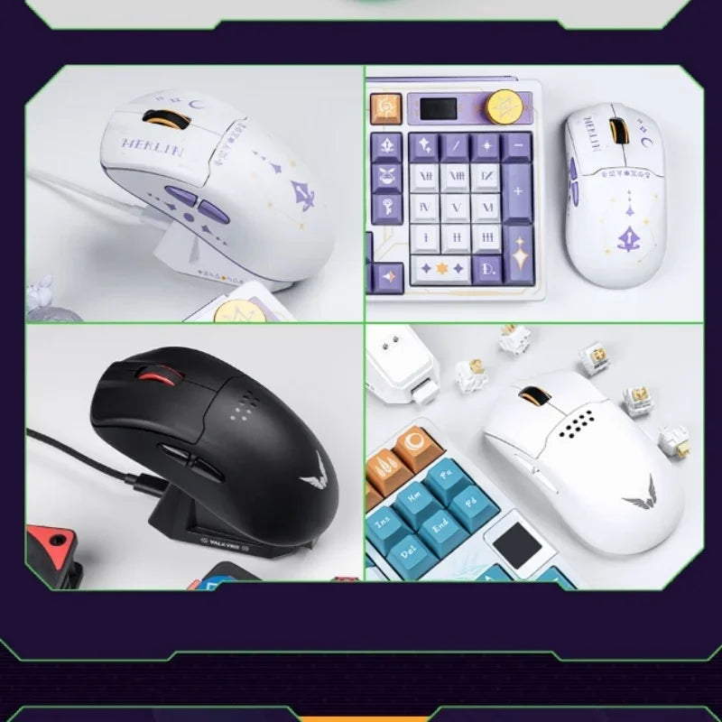VALKYRIE M1 Wireless Mouse with 4K Wireless Receiver Charger PAW3395 Sensor 26000dpi RGB Wireless Bluetooth Three Mode Mouse