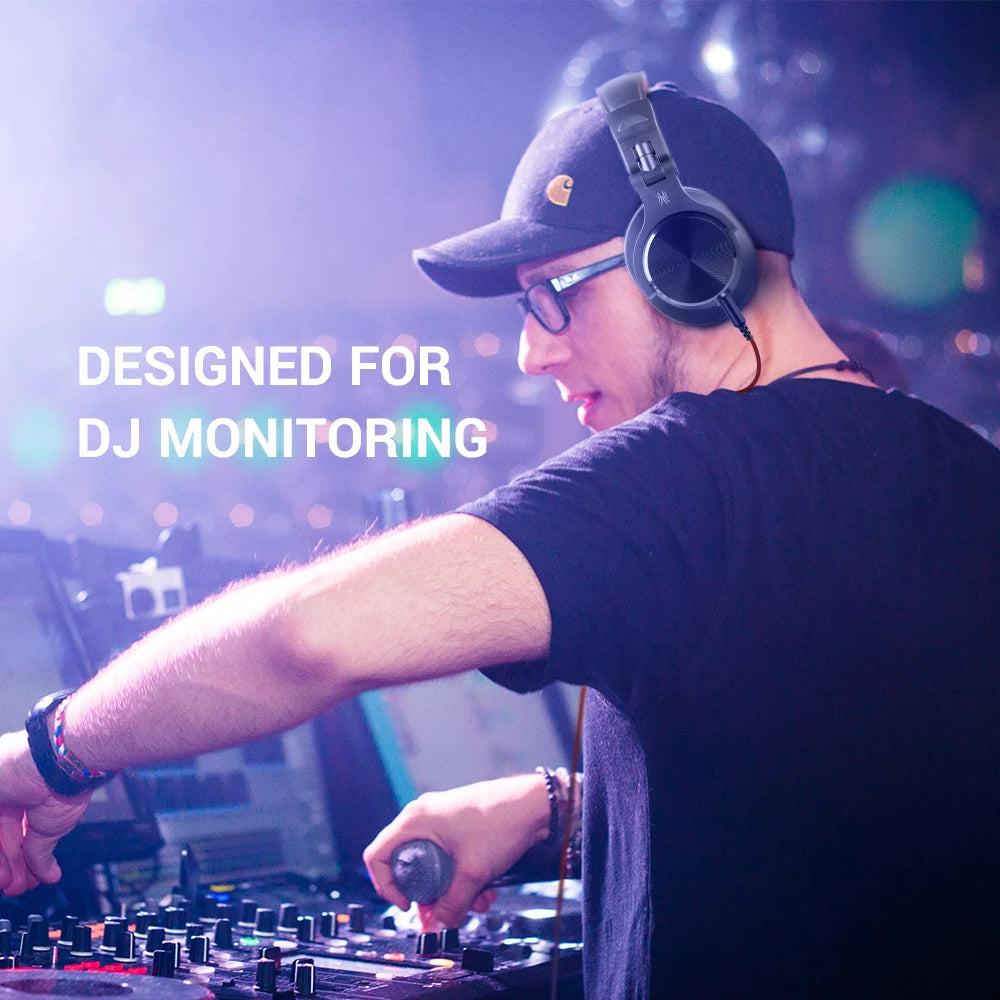 OneOdio kabelgebundene Over-Ear-DJ-Studiokopfhörer mit Mikrofon – Mixing- & Monitoring-Headset mit 40mm Treiber für Gaming & Aufnahmen