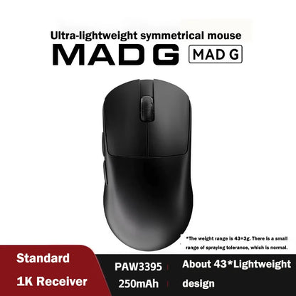 FGG Madlions Mad G Pro Max Εξαιρετικά ελαφρύ ασύρματο ποντίκι Original 8K HZ διπλής λειτουργίας, χαμηλής καθυστέρησης, PAW3395, αξεσουάρ gamer, δώρα