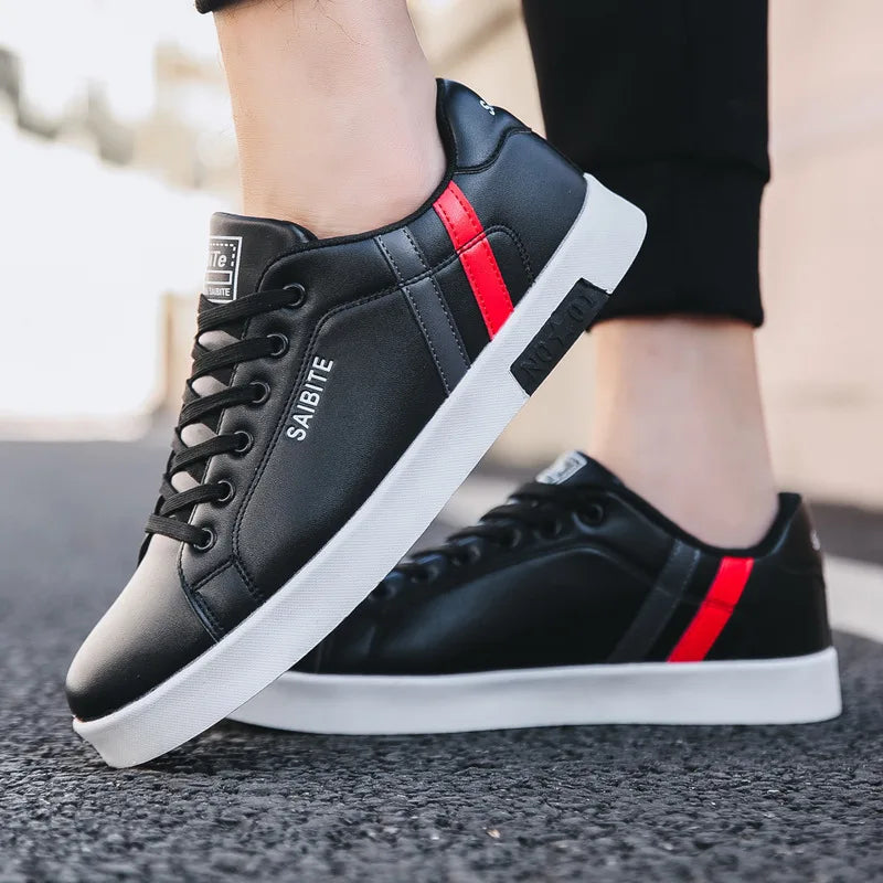 Men's Casual Skateboarding Shoes White Outdoor Leisure Sneakers Breathable Walking Shoes Flat Shoes Chaussure Homme 39-48