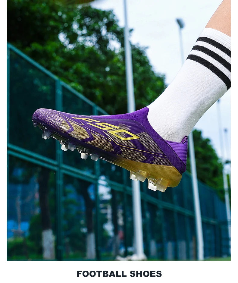 New Men's Football Boots Non-Slip Boys Outdoor Hot-Selling Soccer Shoes Grass Match Sneakers High-Quality Cleats High-Top Lightweight
